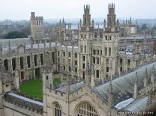 The cathedral in Oxford is built.