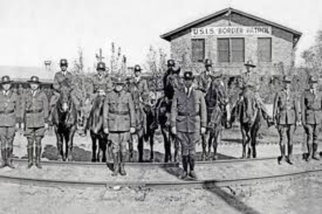 The US Border Patrol is established.