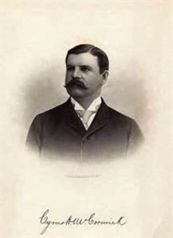 The combine harvester was invented.