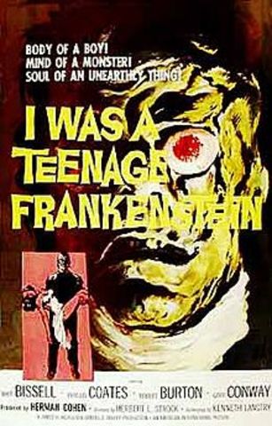 I was a teenage Frankenstein (La légende du nouveau Frankenstein- titre belge des Filles pour Frankenstein), (production American International Pictures), Herbert L. Strock