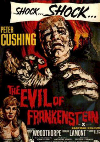 The Evil of Frankenstein (L’empreinte de Frankenstein), (production Hammer Films Angleterre), Freddie Francis