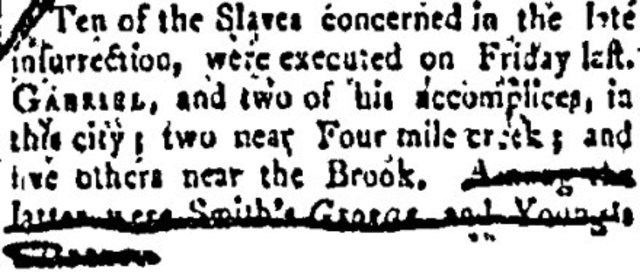 Gabriel Prosser's Rebellion Continued