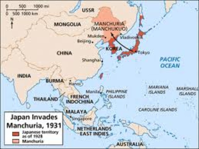 Japan's Army Seizes Manchuria, China.