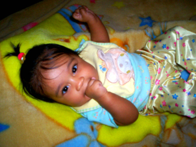 Little sister Lizbeth was born