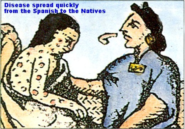Disease and Mistreating the Indians.