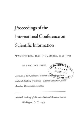 International Conference on Scientific Information