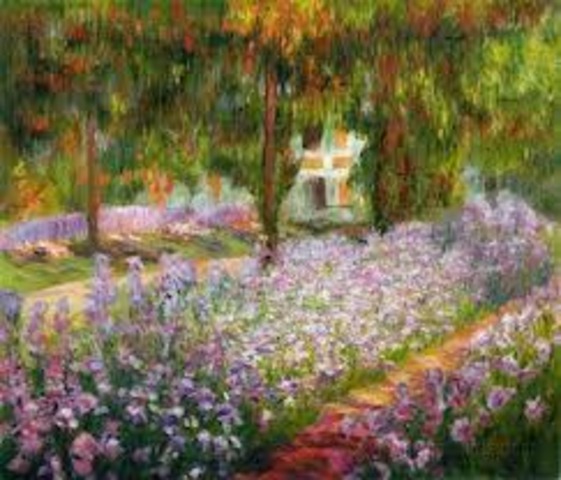 Monet starts to paint gardens