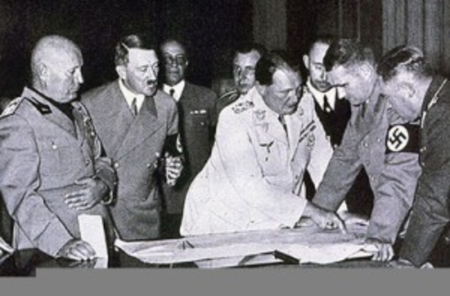 Munich Pact signed giving the Sudetenland of Czechoslovakia to Germany