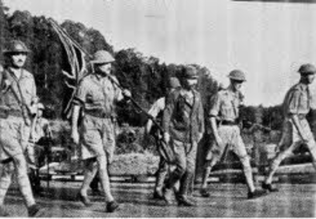Feb, Fall of Singapore. 15,000 Australians become Prisoners of War of the Japanese
