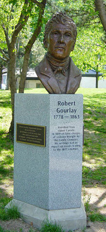 Robert Gourlay est arrete apres avoir critique les politiques foncières du Haut-Canada