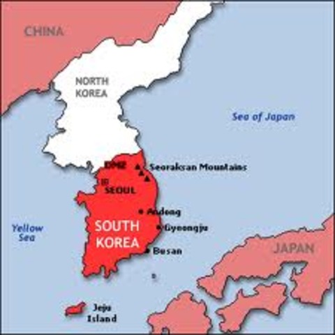 Korea divided between North and South