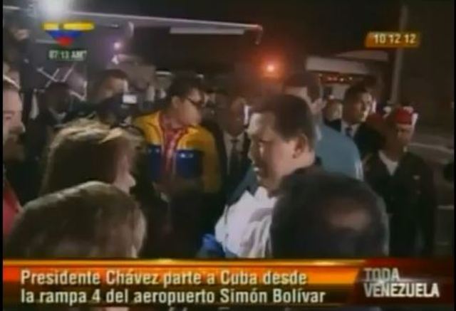 Chávez parte a Cuba