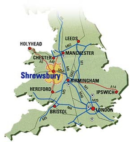 Born in Shrewsbury, England