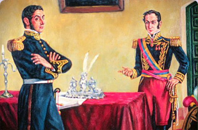 San Martin Meets Bolivar.