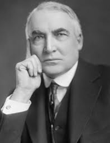 Warren G. Harding is elected President