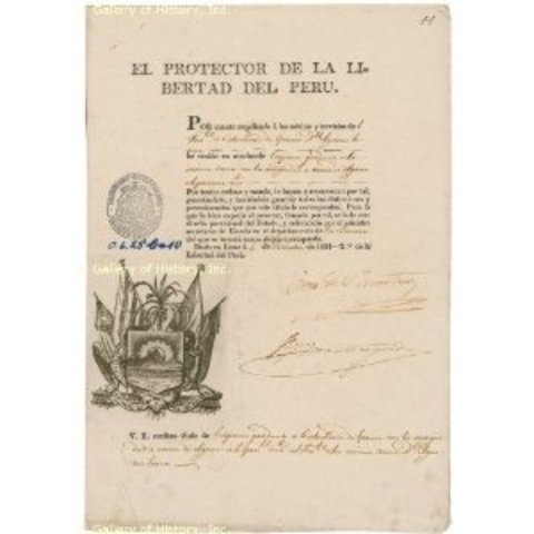 San Martin was appointed Protector of Peru