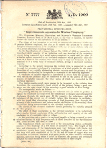 applied for his key patent