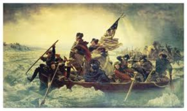 Washington crosses the Delaware River