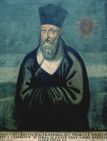 Matteo Ricci traveled to China