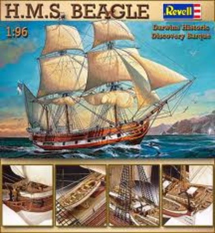 Sails to S.America on H.M.S. Beagle