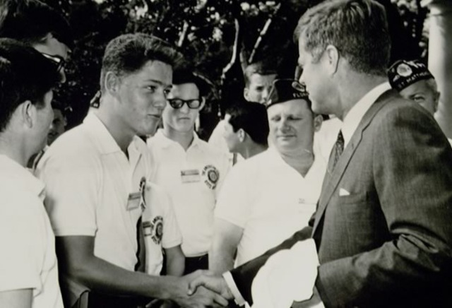 Bill Clinton meets his idol