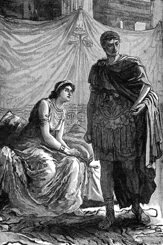 Cleopatra and Julius Caesar