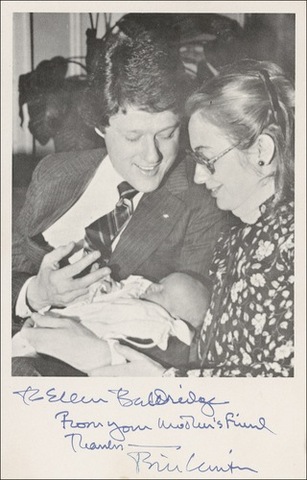 The arrival of baby Clinton