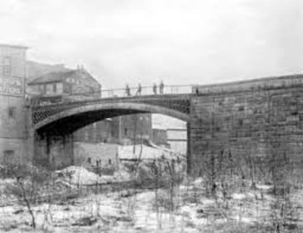 The first cast iorn bridge was built in England.