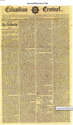 May 8, 1792  The Military Act of 1792