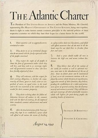 Churchill and FDR issue the Atlantic Charter