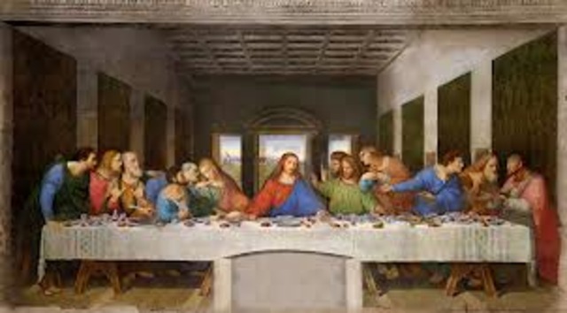 Da Vinci paints the Last Supper