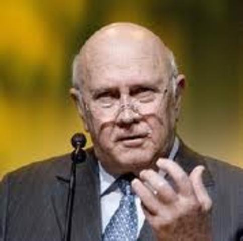 F.W del Klerk made an end to apartheid
