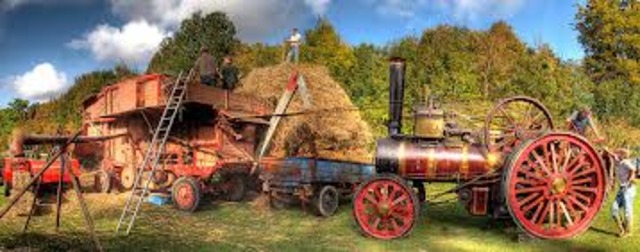 The threshing machine is invented