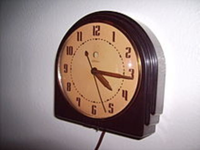 The first electric clock is designed