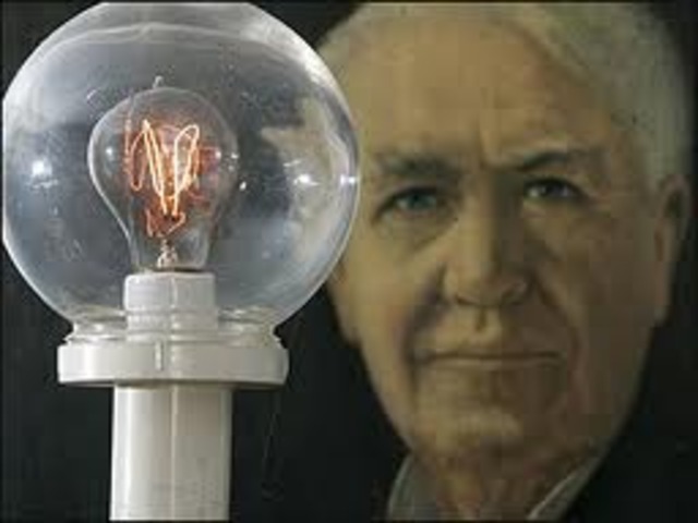 Edison invents lightbulb
