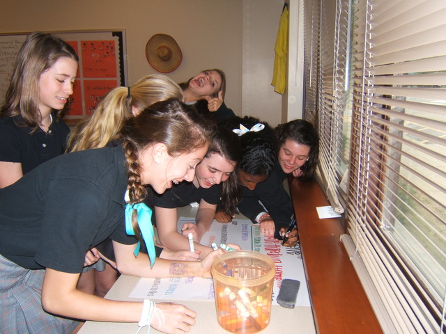 Making signs for service learning