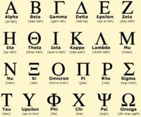 Greek Alphabet is made -850 B.C.