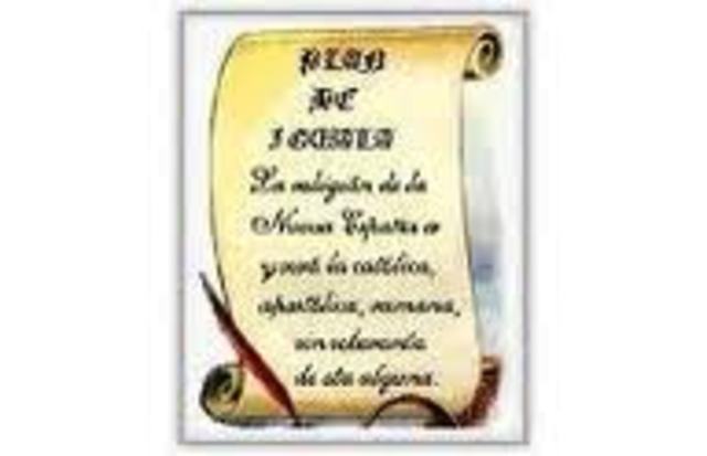 Iturbide proclama el plan de Iguala