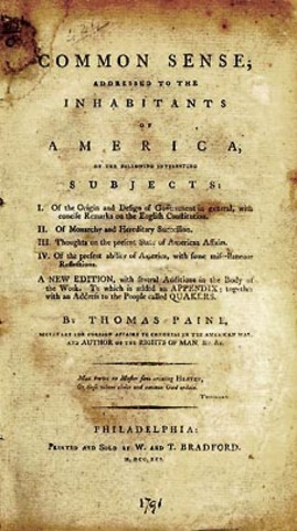 Thomas Paine Published 'Common Sense"