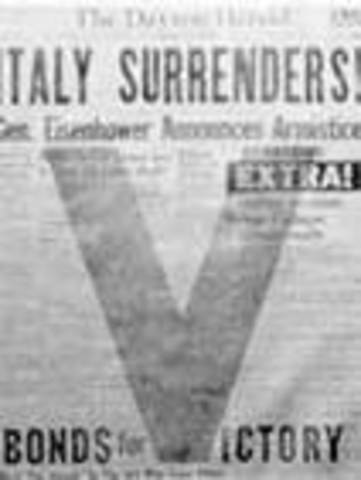 Italy surrenders to British and US forces