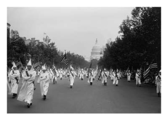 Ku Klux Klan members stage a major march through Washington, D.C.