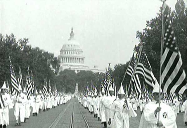KKK members march through Washington DC