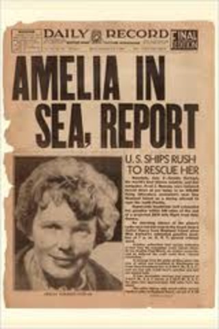 Amelia Earhart disappears