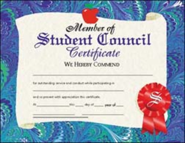 Get the seventh grade student counsil award!