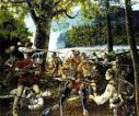 A force comprised of Abenaki, Kanienkehaka, Wyandot and Pocumtuck Indians, led by a small contingent of French-Canadian militia, sack the town of Deerfield, Massachusetts, killing 56 civilians and taking dozens more as captives