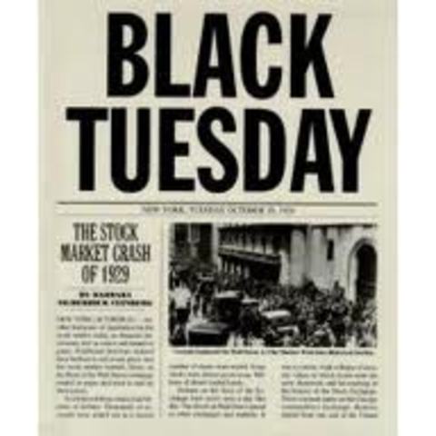 Black Tuesday- Stock Market Crash