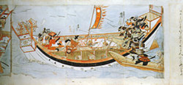Mongol ships attacked Japan