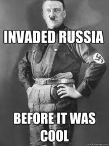 Hitler starts to invade Russia
