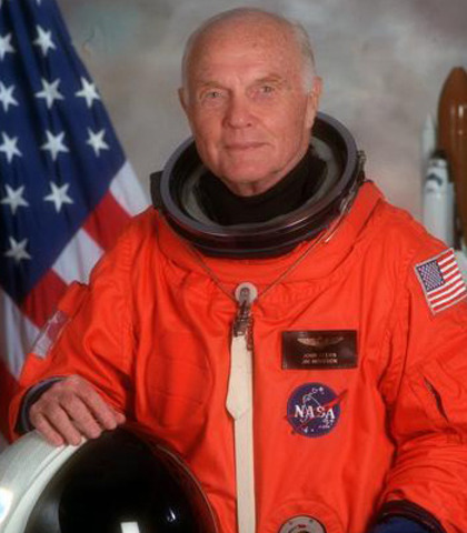 John Glenn First man to orbit Earth
