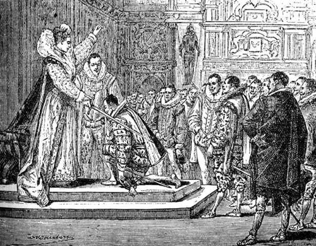 Aztecs and Spain, Queen Elizabeth I knights Francis Drake